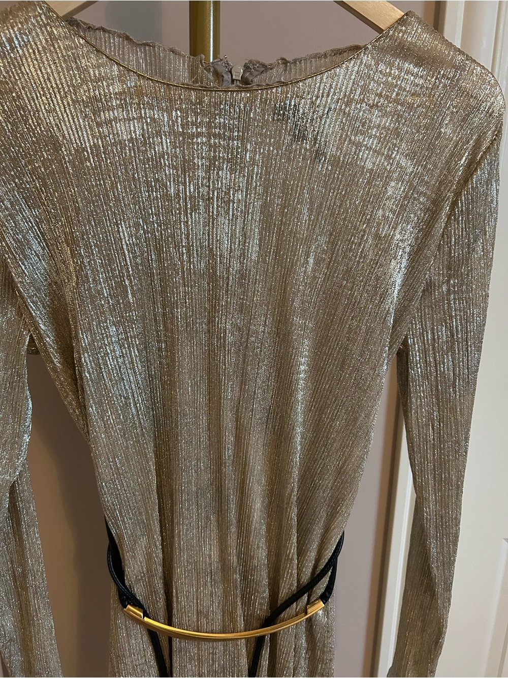 Donna Karan New York Gold metallic Dress - Picture 7 of 10